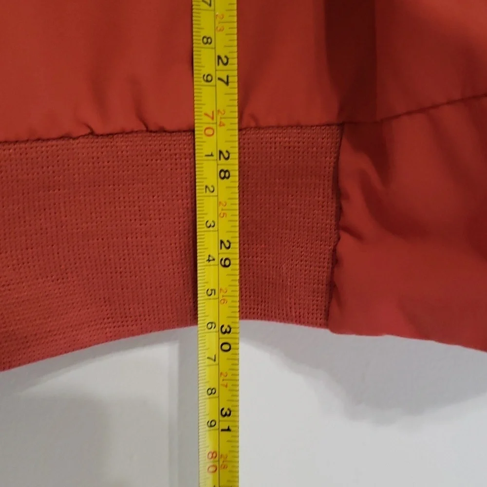 Lands' End Insulated Bomber Jacket Men XL Rust Orange Outdoor Work Trail Winter